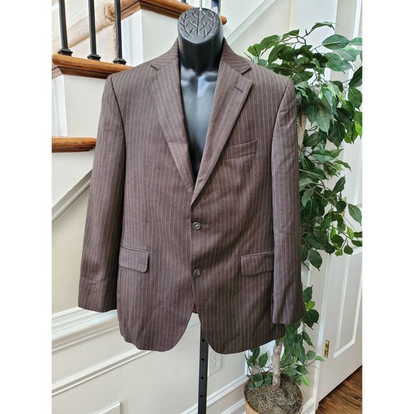 Jack Victor Men's Brown 100% Wool Single Breasted Two Buttons Fitted Blazer 40 R - Picture 11 of 11
